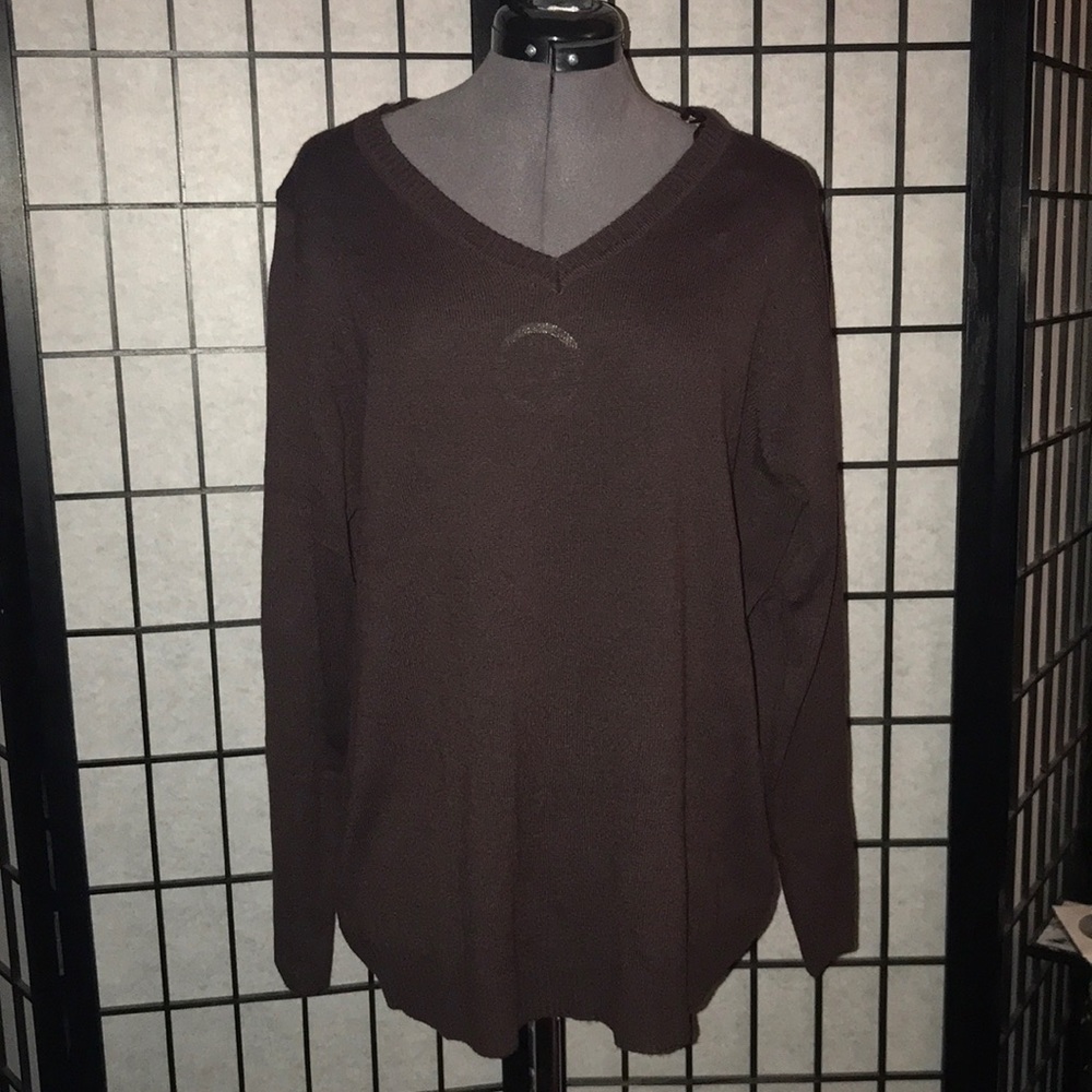 Plus Size Brown Sweater